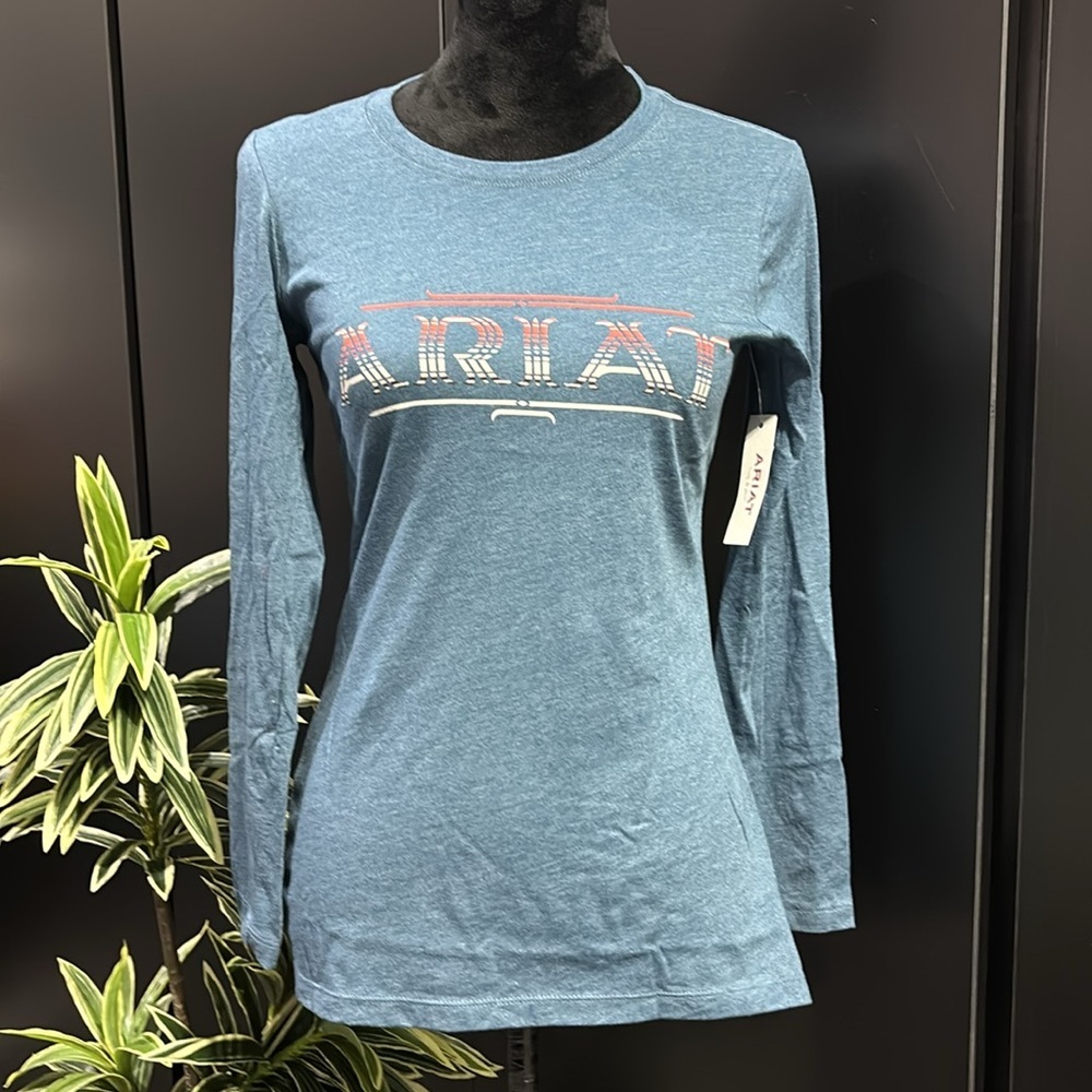 Ariat Blue Long Sleeve Tee